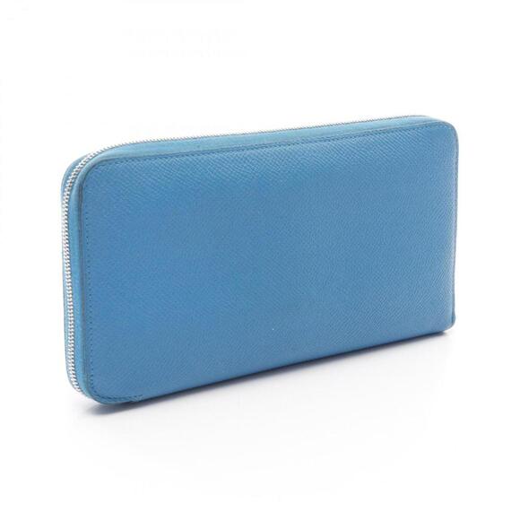 HERMES Blue Leather Wallet - Picture 2 of 9